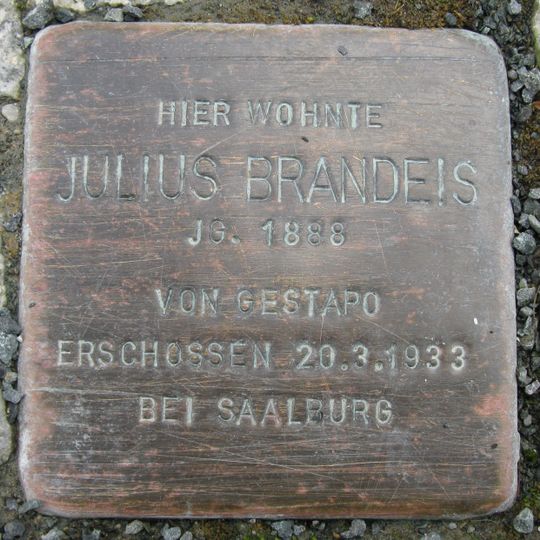 Stolperstein en memoria de Julius Brandeis