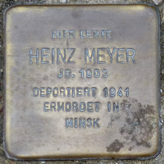 Stolperstein dedicated to Heinz Meyer