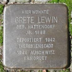 Stolperstein dedicated to Grete Lewin