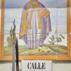 Ceramic panel of Saint Gregory