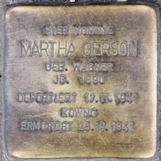 Stolperstein à la mémoire de Martha Gerson