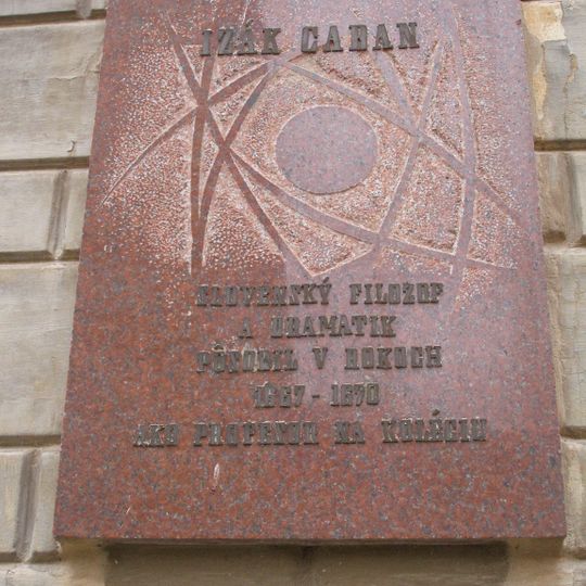 Evanjelické kolégium, tabuľa pamätná