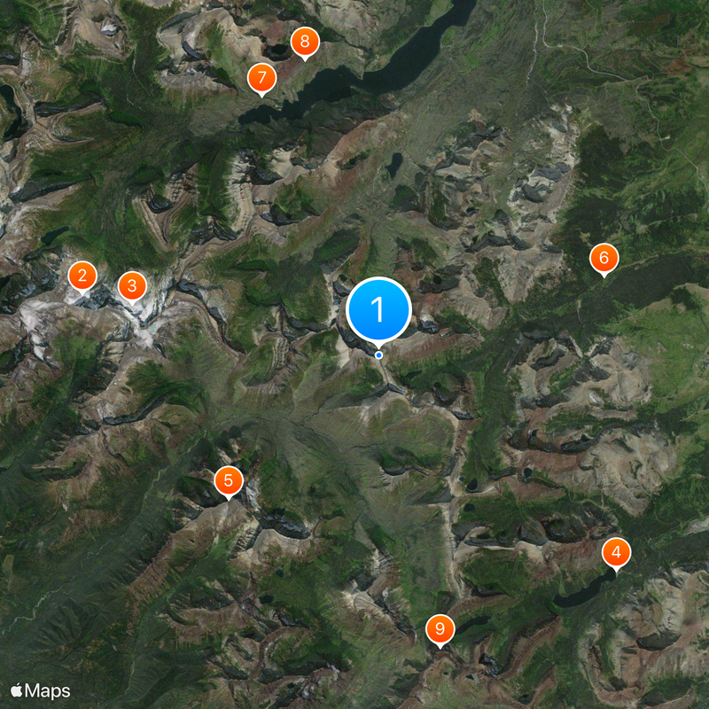 Triple Divide Peak Map