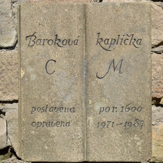 Monument to the baroque chapel in Plzeň, Pod Všemi svatými