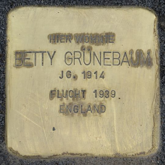 Stolperstein en memoria de Betty Grünebaum