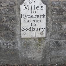 Milestone In Roadside Wall Of The Rectory Garden