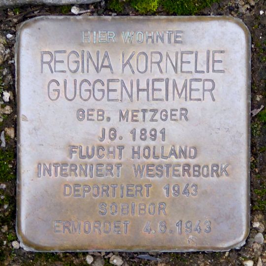 Stolperstein en memoria de Regina Kornelie Guggenheimer
