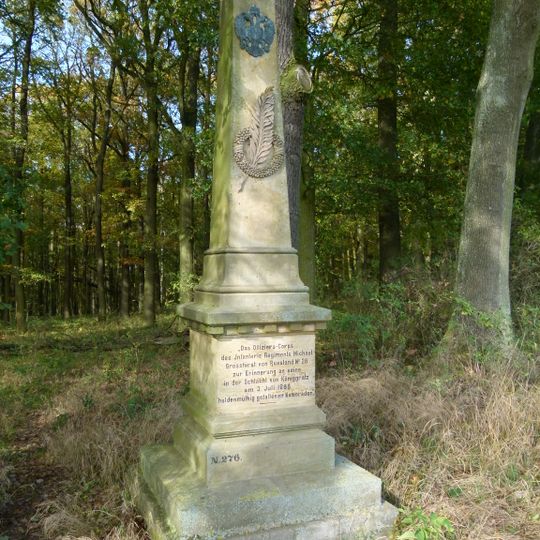 Pomník padlým z rakouského 26.pěšího pluku v bitvě 1866 v lese Svíb u Čistěvsi