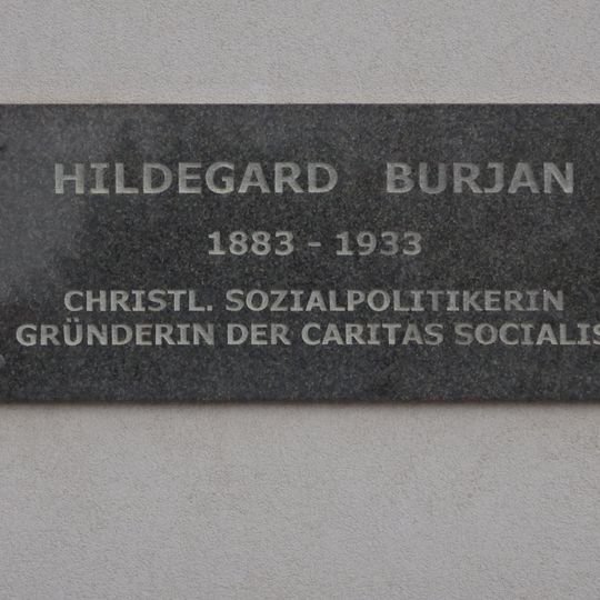 Gedenktafel für Hildegard Burjan