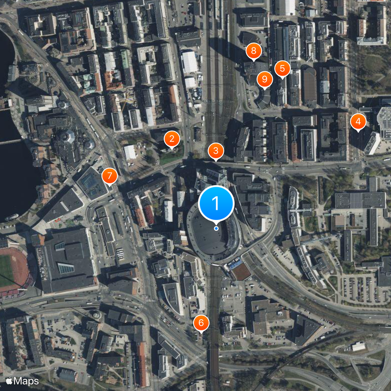 Nokia Arena Mapa