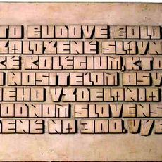 Evanjelické kolégium, tabuľa pamätná