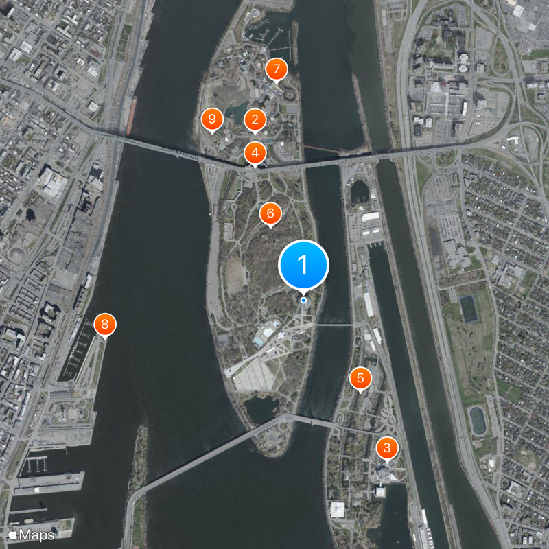 Montreal Biosphère Mapa