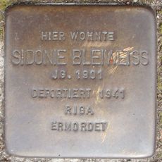 Stolperstein dedicated to Sidonie Bleiweiss