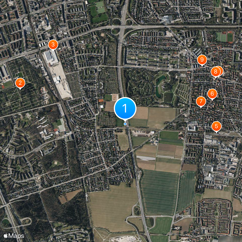 Bundesautobahn 8 Mappa