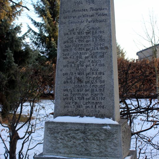 Denkmal für die Gefallenen des Ersten Weltkrieges Purschwitz