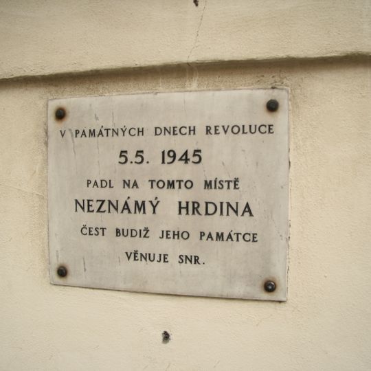 Pamětní deska neznámého hrdiny