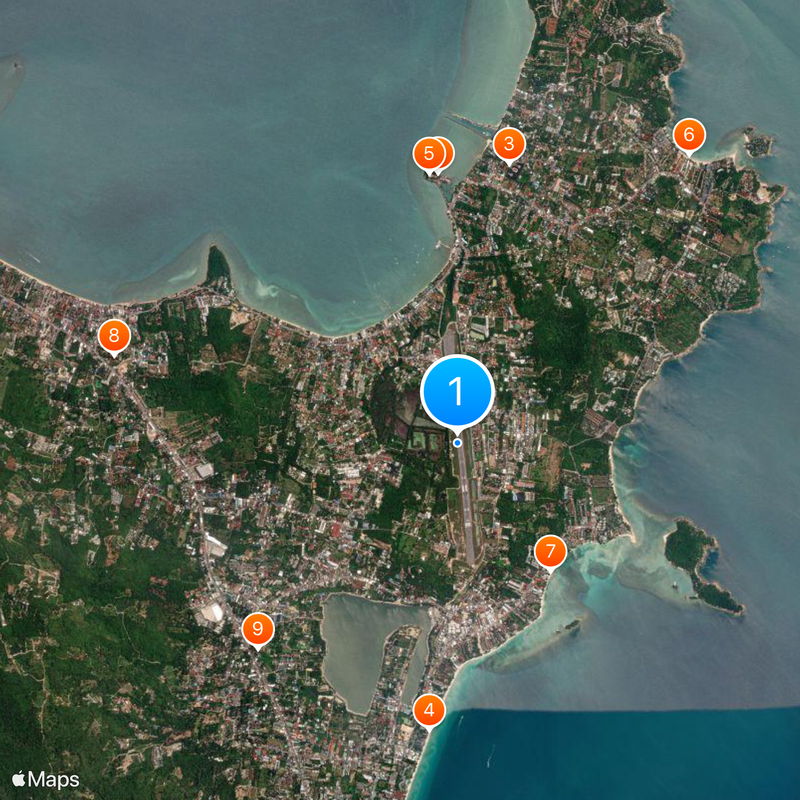 Samui Airport Map