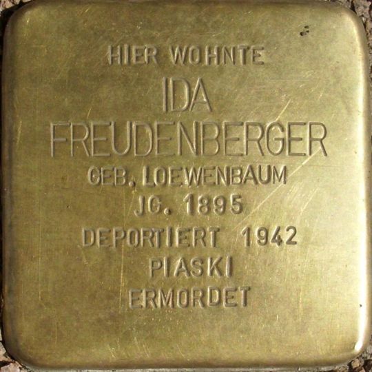 Stolperstein en memoria de Ida Freudenberger