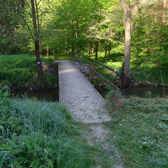 Footbridge over the Janovický potok in Týnec nad Sázavou
