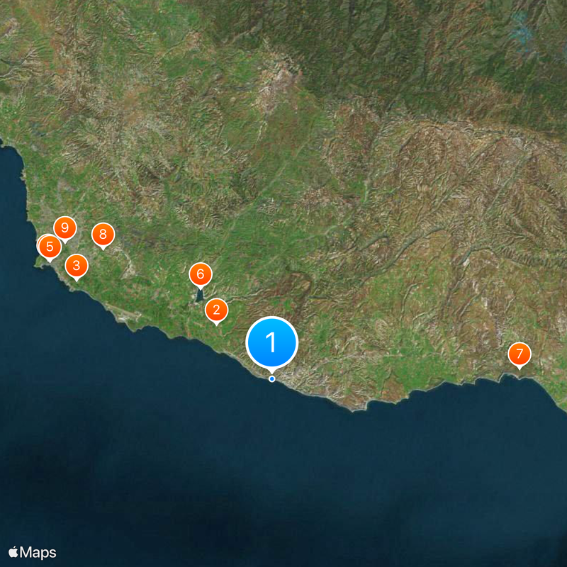 Petra tou Romiou Mapa