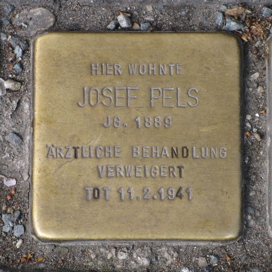 Stolperstein en memoria de Josef Pels