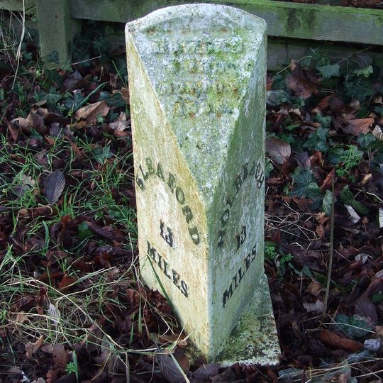 Mile Post South Of Old Junction With A52