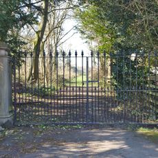 Gate piers beside Ormskirk Lodge