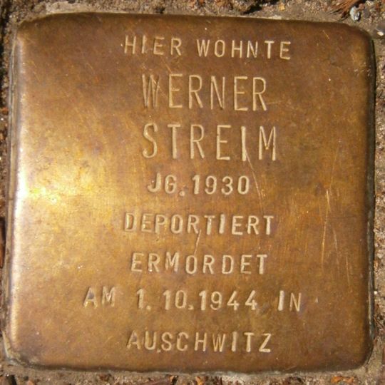 Stolperstein dedicated to Werner Streim