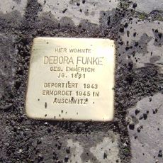 Stolperstein dedicated to Debora Funke