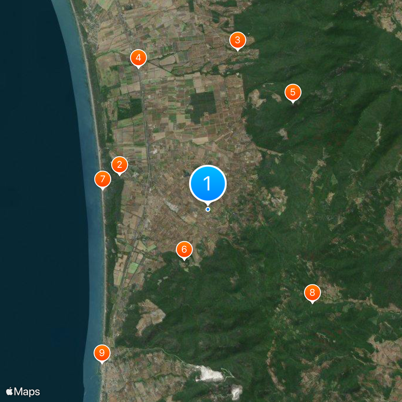 Castagneto Carducci Kaart