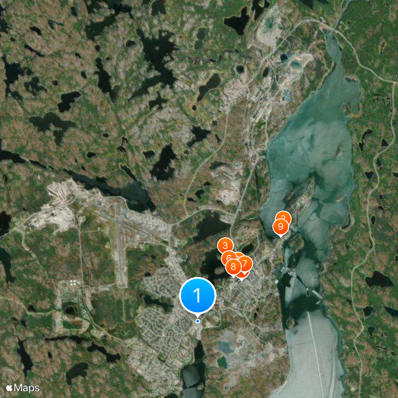 Yellowknife Mapa