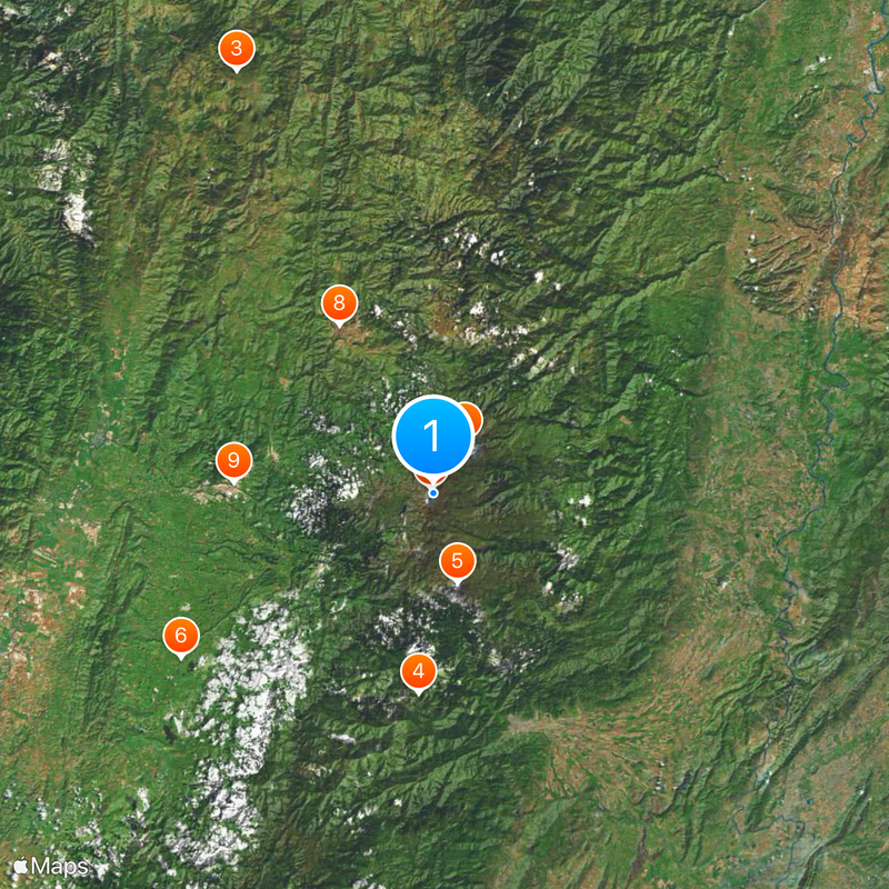 Los Nevados National Natural Park Map
