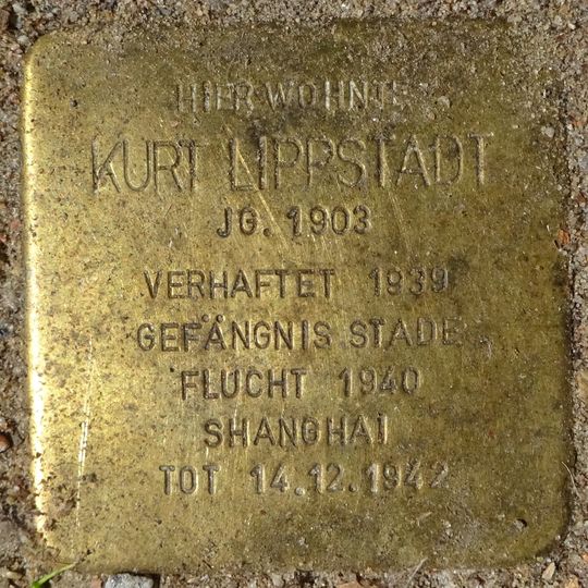 Stolperstein dedicated to Kurt Lippstadt