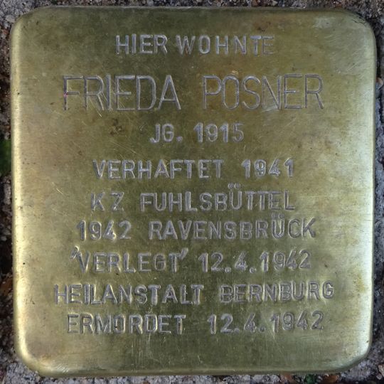 Stolperstein em memória de Frieda Posner