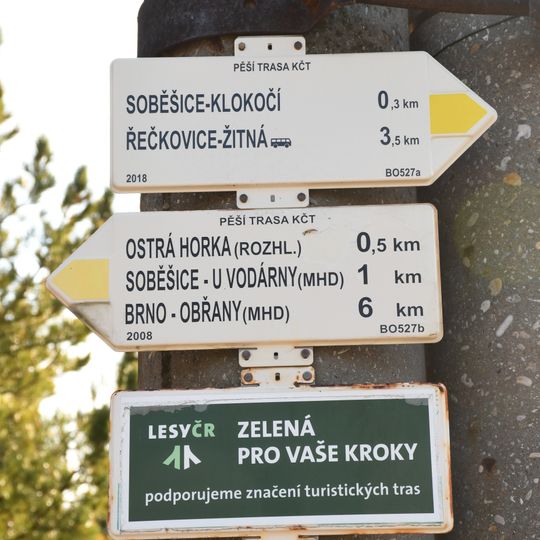 Rozcestník Soběšice - Dohnalova, MHD