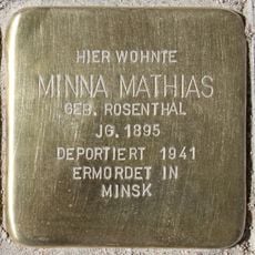 Stolperstein dedicated to Minna Mathias