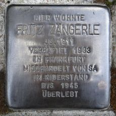Stolperstein dedicated to Friedrich Zängerle