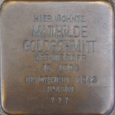 Stolperstein à la mémoire de Mathilde Goldschmitt