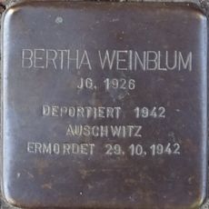 Stolperstein dedicated to Bertha Weinblum