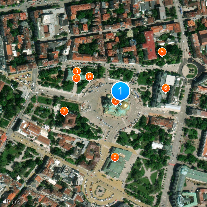 Alexander Nevski-kathedraal Kaart