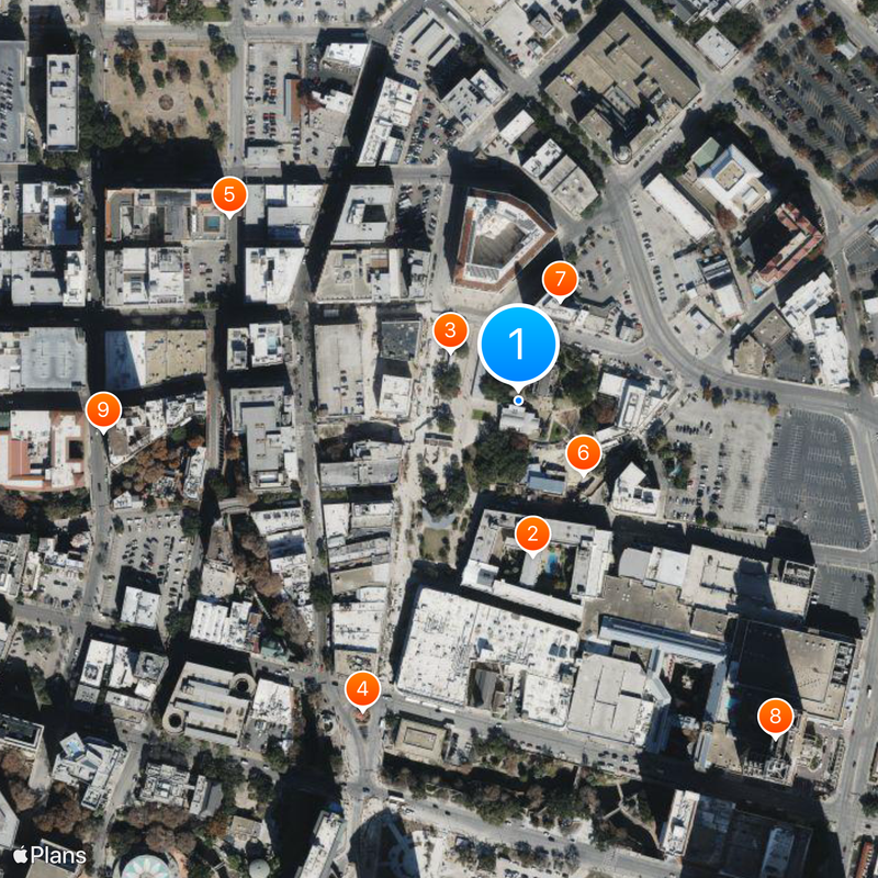 Misión de El Álamo Mapa