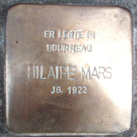 Stolperstein en memoria de Hilaire Mars