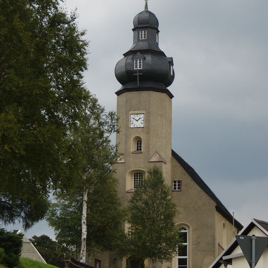 Kirche und einige Grabmale an der Kirche Kirchgasse -