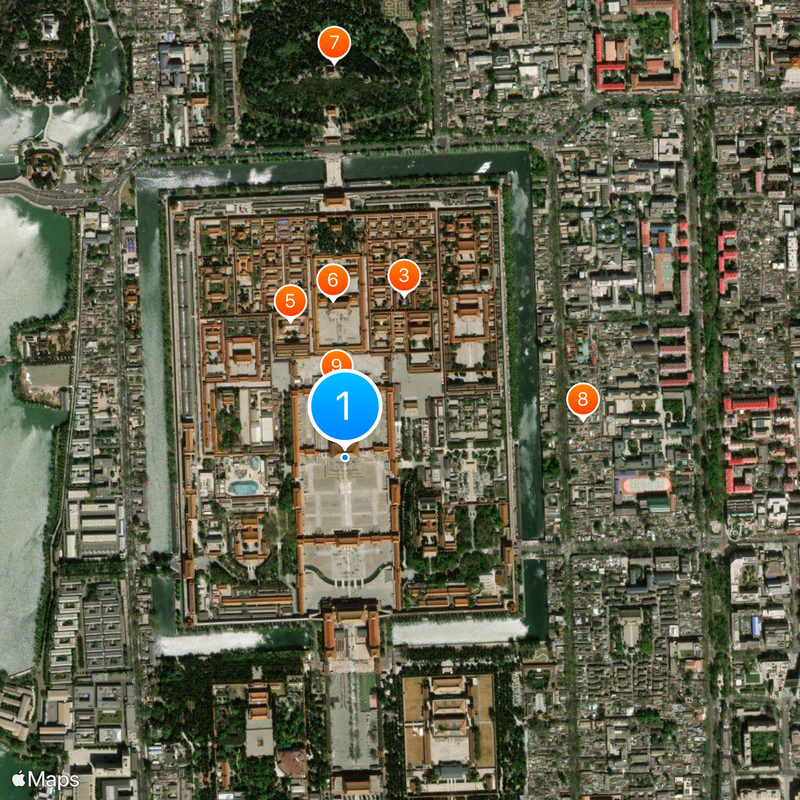 Museo del Palazzo di Pechino Mappa