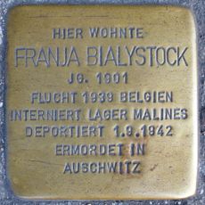 Stolperstein dedicated to Franja Bialystock