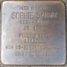 Stolperstein en memoria de Sophie Sakom