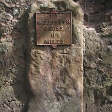 Milestone, north of The Abbey