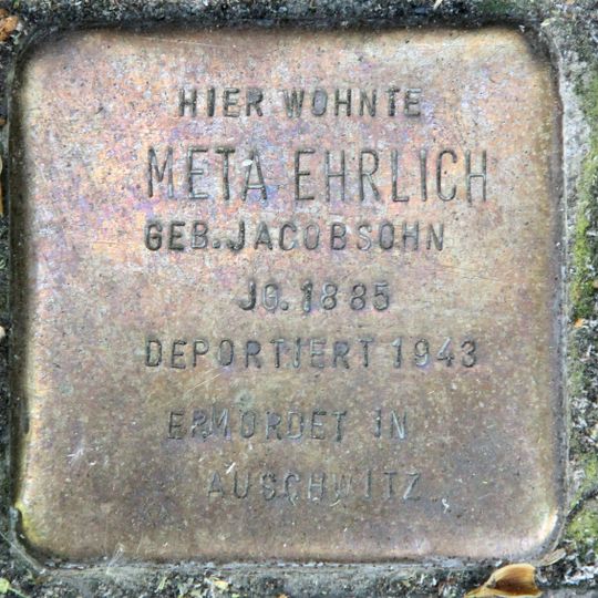 Stolperstein dedicated to Meta Ehrlich