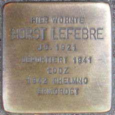 Stolperstein en memoria de Horst Lefebre