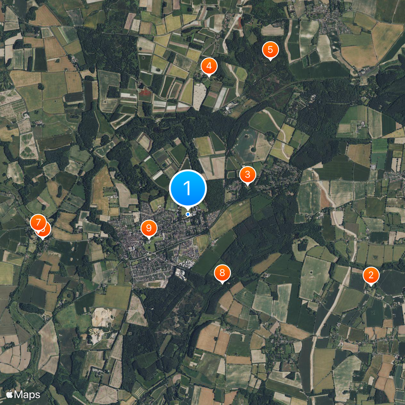 Gresham's School Map